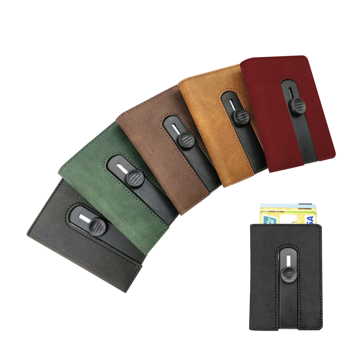 PU Leather RFID Blocking Card Holder